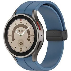 Maucoray Horlogebandje compatibel met Samsung Galaxy Watch 6/6 Classic/Watch 5/5 Pro/Watch 4/4 Classic/Watch 3 41 mm, siliconen armband met zwarte roestvrijstalen gesp, Roestvrij staal siliconen, Geen