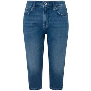 Pepe Jeans Skinny Crop Hw Damesshorts (1 stuk), Blauw (Denim-hu6)