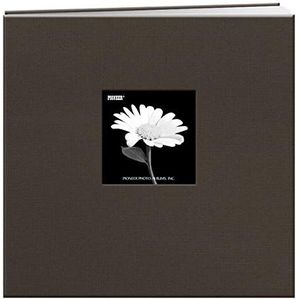 Pioneer Gebonden fotoalbum met venster, 30,5 x 30,5 cm, rood, cappuccino, 12 x 12 inch