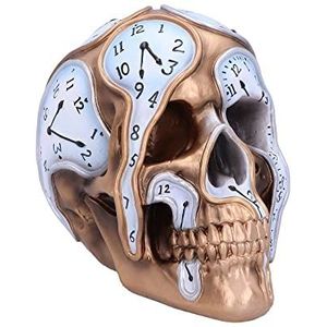 Nemesis Now Time Goes by Skull, goudkleurig, 17,5 cm