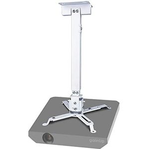 GAINUP Plafondbeugel voor projector ""Slim"" | Universele telescopische projectiehouder verstelbaar van 42 tot 65 cm voor projector | accessoires voor videoprojectie