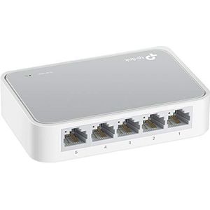 TP-Link TL-SF1005D 5-poorten 10/100 Mbps ethernet switch - ideaal voor uitbreiding van het kabelnet voor kleine en thuiskantoren, wit