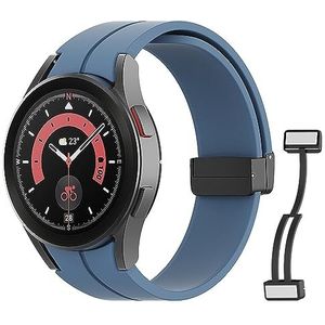 MoKo Bandje compatibel met Samsung Galaxy Watch 5 40/44 mm/5 Pro 45 mm/Watch 4 40/44 mm/4 Classic 42/46 mm, reservearmband voor sport met opvouwbare magnetische gesp voor horloge, 1 verpakking