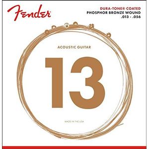 Fender® 860M DURA-TONE® Coated Phothor, Brone Acoustic Stripes voor akoestische gitaar – Ball End – 013/056