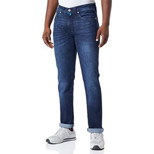 Pierre Cardin Lyon Tapered Jeans voor heren, buffs, versleten en blauw