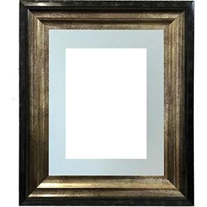 FRAMES BY POST Firenza antiek zwart goud fotolijst kunststof met blauwe rand 76,2 x 61 cm voor foto 61 x 50,8 cm