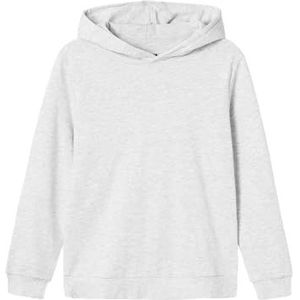 NAME IT Nlnnizu Ls Bru Sweat W. Hood Noos joggingbroek, uniseks, 1 stuk, Lichtgrijs chinees