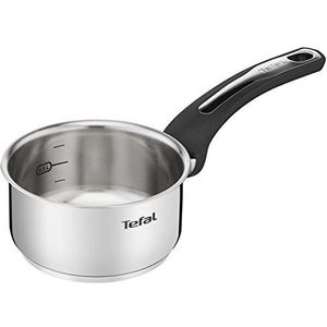 Tefal Emotion E3012704 Steelpan, 14 cm, roestvrij staal, 10 jaar, dikke basis voor gelijkmatige warmteverdeling, elegant design, robuuste handgreep, inductie