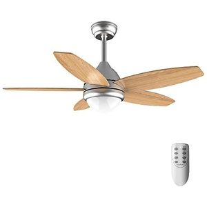 Cecotec Plafondventilator met Energysilence Aero 495. 55 W, diameter 42 inch met 5 omkeerbare messen, ledlicht, afstandsbediening, timer tot 8 uur, 3 snelheden