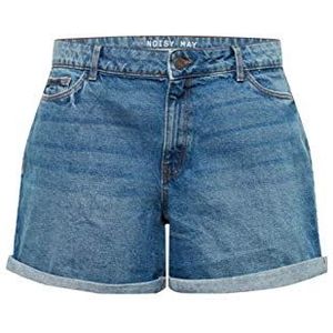 NOISY MAY Nmsmiley Nw Shorts Vi060mb Curve Noos Jeansshort Dames, Medium Blue Denim