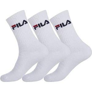 Fila F9505 sokken, uniseks, volwassenen, 3 stuks, Wit.