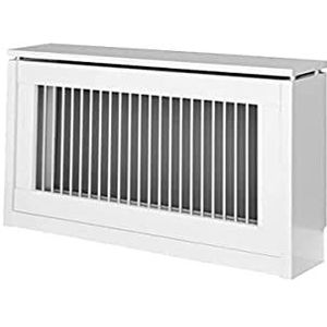 TopKit - Dekens ontworpen stangen moderne aluminium radiator, 90 cm breed, gemaakt van 30/16 mm dik, hoge kwaliteit - kleur wit
