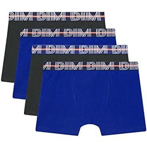 Dim Boxershorts voor jongens, EcoDIM katoen, stretch, kleurrijk, 4 stuks, blauw/zwart/blauw