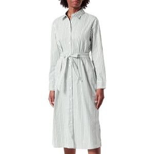 Eissegler Robe chemise pour femme 35226293-EI01, blanc laine/bleu marine, taille L, Robe chemisier, L