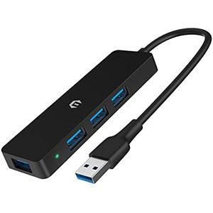 USB 3.0-hub, 4 USB-poorten adapter 3.0 ultradunne USB-splitter voor MacBook, iMac Pro, Mac Mini/Pro, Surface Pro, Notebook PC, Tesla Model 3 Portable Data Hub