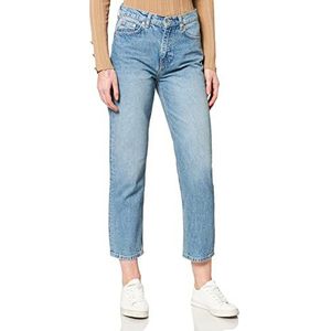 IPEKYOL Jeansbroek met hoge taille voor dames, enkellange broek, Indigo