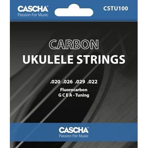Cascha Carbon ukelele snaren - hoogwaardige carbon snaren voor sopraan, concert, tenor en bariton ukelele - helder, duurzaam en stabiel geluid - ideaal voor beginners en