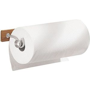 iDesign Formbu Sopalin-houder, papieren handdoekhouder van bamboe, beige