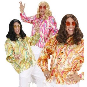 Jaren 70 party kostuum 3 kraag hippie disco jaren '70 maat L