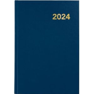 Grafoplás | Jaarplanner 2024 dag per pagina | blauw | Spaans | hardcover en leespunt | serie Bretagne | 14,5 x 21 cm