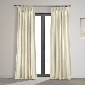 HPD Half Price Drapes PDCH-KBS2BO-84-FP verduisteringsgordijn vintage textuur Dupioni imitatie (1 paneel), 63,5 x 213,4 cm, offwhite