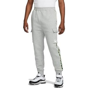 Nike Men's Full Length Pant M Nsw Repeat Sw Flc Cargo Pant, Dk Grey Heather/Dk Grey Heather/White, DX2030-066, 2XL