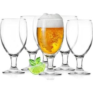 Glasmark Krosno bierglazen, 0,5 l, bierglazen, voor ambachtelijk bier, tulp, drinkglas, cocktailglas, vruchtensapglazen, vaatwasmachinebestendig, 6 x 500 ml
