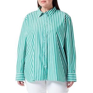 Tommy Hilfiger Smd Stripe Easy Fit Ls Shirt Casual Overhemden voor Dames, Bold Stp/Olympisch Groen