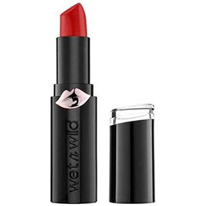 Wet n Wild Megalast Lipstick, langdurige hydraterende lippenstift met een glanzende en romige afwerking, verrijkt met Murumuru-boter en natuurlijke extracten van zeeplanten, rode fluwelen tint