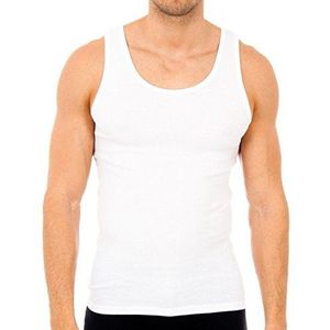 Niema Golphin Camiseta de Tirantes de Algodón Canalé Abanderado Pullover zonder mouwen heren, wit (lanco 001)
