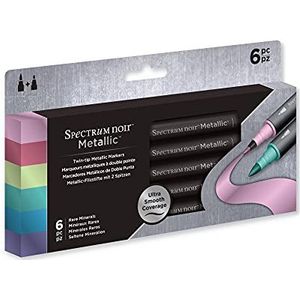 Spectrum Noir - 6 stuks metallic markers - zeldzame mineralen.