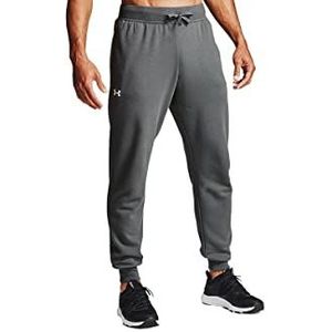 Under Armour UA Rival Cotton Jogger – comfortabele joggingbroek voor heren – sportbroek – trainingsbroek ��– heren, Pitch Grijs/Onyx Wit