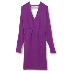 Trendyol Robe tissée grande taille basique ajustée pour femme, Violet, XL grande taille