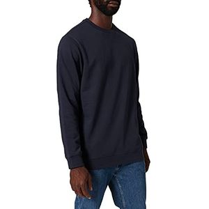 Build Your Brand Basic sweatshirt voor heren, ronde hals, sweatshirt in vele kleuren, maten XS-5XL, Navy Blauw