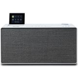 Pure Evoke Home Alles-in-één muzieksysteem voor thuis met DAB+/FM-radio, internetradio, podcasts, Spotify Connect, Bluetooth, CD en krachtig 100 watt stereogeluid, Cotton White