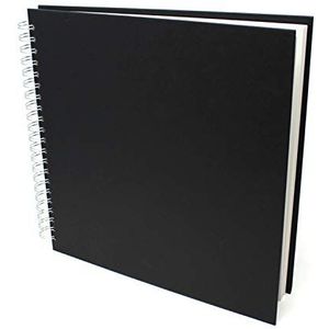 Artway Studio schetsboek, vierkant, spiraalbinding, 285 mm, 96 zijden/48 pagina's, karton, 170 g/m², zwart karton
