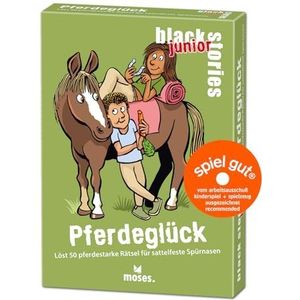 Black Stories Junior Pferdeglück: Löst 50 pferdestarke Rätsel for sattelfest Spürnasen