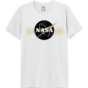 Nasa Menasadts072 T-shirt voor heren, 1 stuk, Wit.