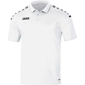 JAKO Champ 2.0 poloshirt voor dames, marineblauw/donkerblauw/hemelsblauw, maat 44, Wit.