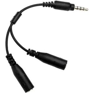 Hoofdtelefoonadapter 3,5 mm mannelijk naar 2 vrouwelijk voor hoofdtelefoon - Audio splitter adapter - Compatibel met smartphones, tablets, externe microfoon en meer, normaal, Normaal