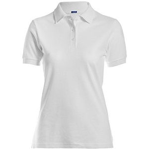 HRM Luxe poloshirt voor dames, hoogwaardig poloshirt voor dames, van 100% katoen, basic polo tot 60 graden, kleurecht, wasbaar, hoogwaardige en duurzame damestops, wit (wit 02-wit), 4XL, wit (wit 02-wit)
