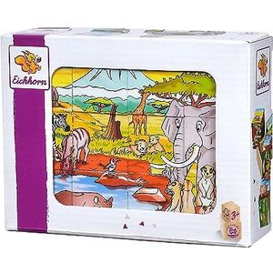 Eichhorn - 100005480 - puzzel met 12 houten blokken