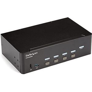 StarTech.com KVM Dual Display 4K 30Hz 4-poorts HDMI Switch met geïntegreerde USB Hub 4-poorts KVM HDMI Switch (SV431DHD4KU)