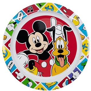 Kinderbord van kunststof, herbruikbaar, voor magnetron, Mickey Mouse