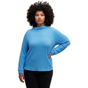 ULLA POPKEN Sweatshirt, avec Surface texturée Maillot de Combinaison Femme, Bleu clair., 46