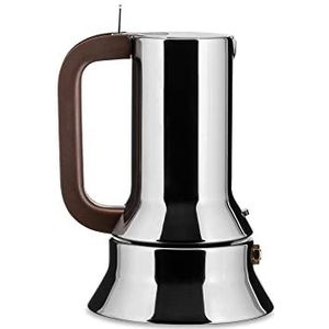 Alessi 9090/1 Espresso-design, behuizing van aluminium, handvat en knop van thermoplastisch hars, 1 kop