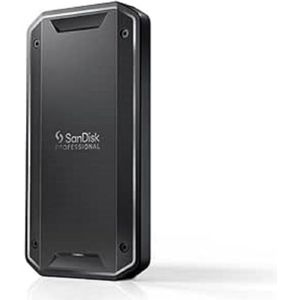 SanDisk PROFESSIONAL 4 TB PRO-G40 SSD (ultra-compacte en draagbare Dual Mode NVMe SSD, leessnelheden tot 3000 MB/s, schrijfsnelheden van 2500 MB/s, Thunderbolt 3, USB-C, IP68, kern