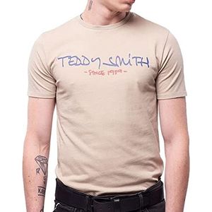 Teddy Smith Teddy Smith Homme Tee-shirt Ticlass Basic Mc heren T-Shirt, Beige Dune China, XS