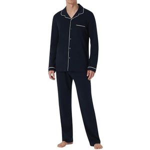 Schiesser - 179296 - Pyjama - Donkerblauw - 100% Katoen
