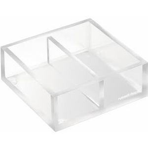 russell+hazel Kleine bureau-organizer, acryl, transparant, 10,2 x 10,2 x 3,8 cm